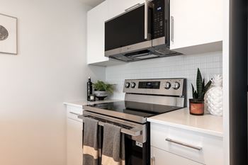 White subway tile backsplash